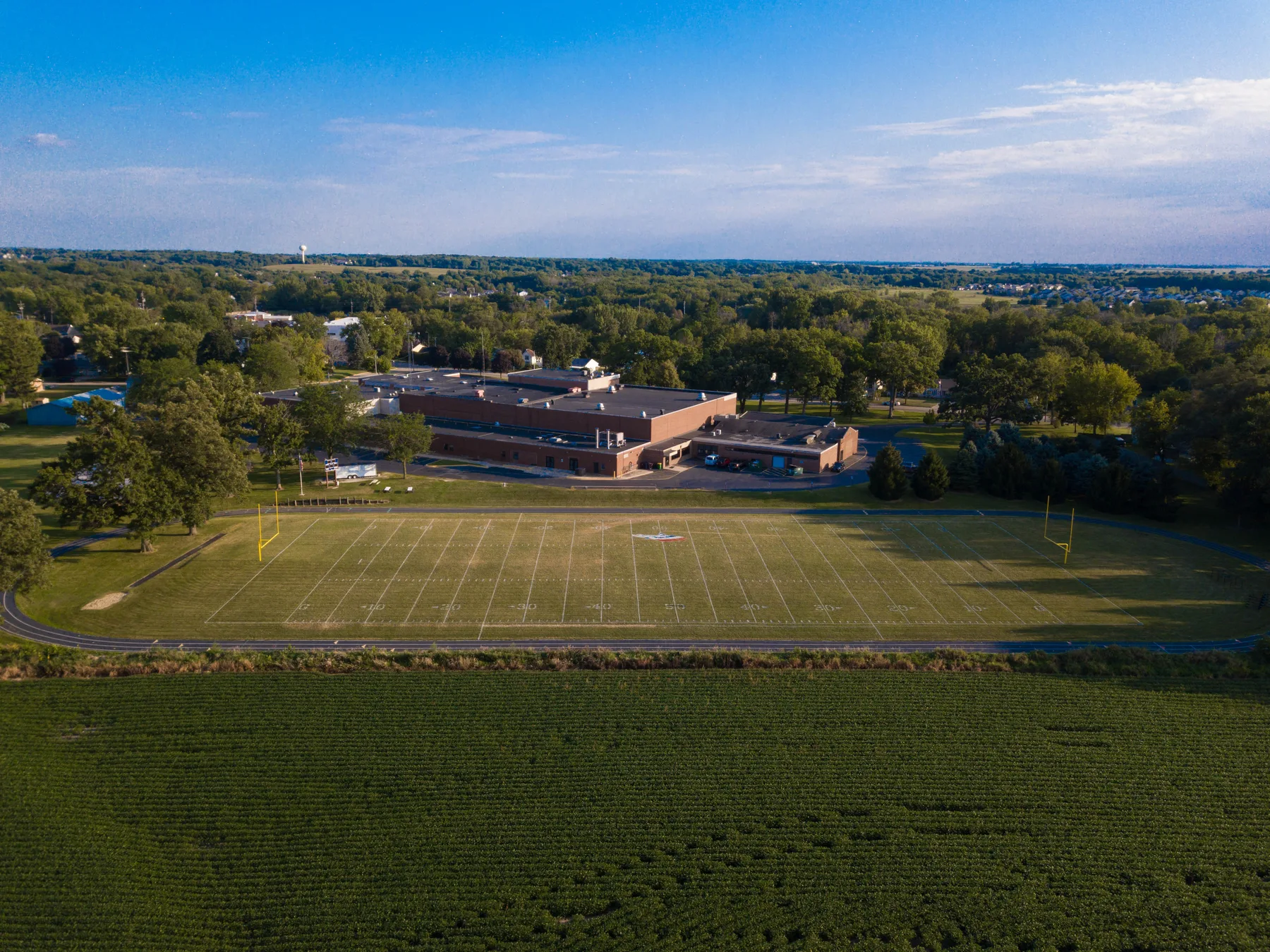 Aerial photograph titled School Fball Field